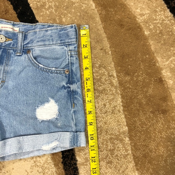 Youth Levi’s Denim Blue & White Shorts, Size 12reg - Picture 6 of 7